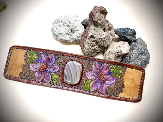 Lavender Gemstone Cuff Bracelet