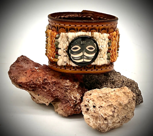 Hand-Tooled Leather Cuff