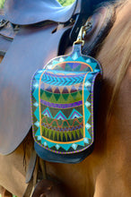 Load image into Gallery viewer, Horse Saddle Bag, Leather Saddle Bag, Hand painted Bag