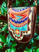 Load image into Gallery viewer, Leather Messenger Bag, Leather Shoulder bag, Hand-painted leather bag, Custom LeatherBag, Leather Saddle Bag, Custom Messenger Bag