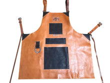 Load image into Gallery viewer, LEATHER GRILLING APRON Leather Work Apron, Leather Shop Apron, Leather Work Apron, Custom Made Leather Apron,