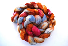 Load image into Gallery viewer, Wool roving, 8 oz, wool for spinning, fiber for spinning, hand dyed roving