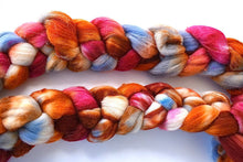 Load image into Gallery viewer, Wool roving, 8 oz, wool for spinning, fiber for spinning, hand dyed roving