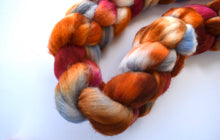 Load image into Gallery viewer, Wool roving, 8 oz, wool for spinning, fiber for spinning, hand dyed roving