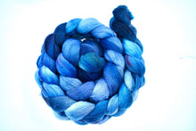 Load image into Gallery viewer, Wool Roving, 8 oz BFL hand painted Roving, Hand dyed roving