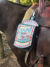 Load image into Gallery viewer, Saddle bag, horse saddle bag, Boho Leather Saddle bag for horse, Hand painted horse saddlebag, Custom leather horse saddlebag