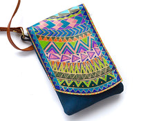 Load image into Gallery viewer, Leather cross body, Boho fashion shoulder bag,  hand crafted MIni Bag, handpainted minibag