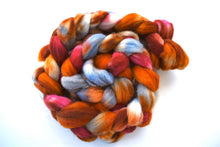 Load image into Gallery viewer, Wool roving, 8 oz, wool for spinning, fiber for spinning, hand dyed roving