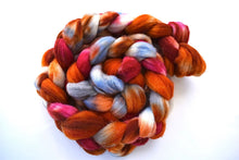 Load image into Gallery viewer, Wool roving, 8 oz, wool for spinning, fiber for spinning, hand dyed roving