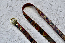 Load image into Gallery viewer, Leather belt Native American design boho belt bohemian style southwestern design